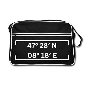 Coordonnées Baden Minimaliste - Sac Retro - noir/blanc - Devant