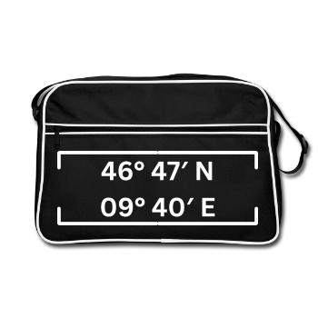 Coordonnées Arosa Graubünden Minimaliste - Sac Retro - noir/blanc - Devant