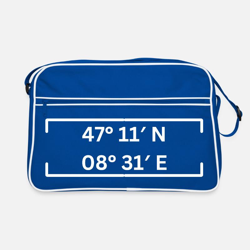 Coordonnées Baar Suisse Minimaliste Sac Retro