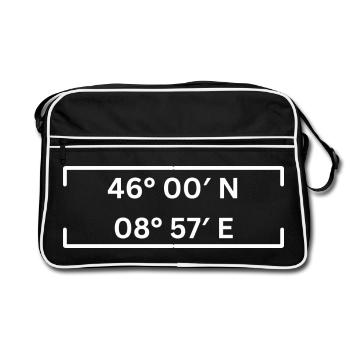 Coordonnées Lugano Minimaliste - Sac Retro - noir/blanc - Devant