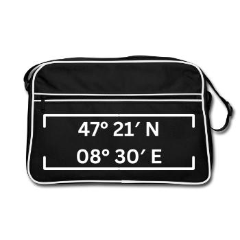 Coordinates Kreis 3 Zurich Minimalist - Retro Bag - black/white - Front