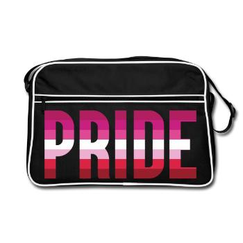 Mois de la fierté LGBT - Lesbian Pride - Sac Retro - noir/blanc - Devant