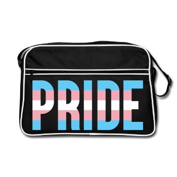 Pride Month LGBT - Trans Pride - Retro Bag - black/white - Front