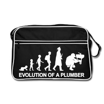 Développement d’un plombier - Sac Retro - noir/blanc - Devant