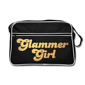 Glammer Girl Gold Cool Quotes Luxe Exclusif - Sac Retro - noir/blanc - Devant