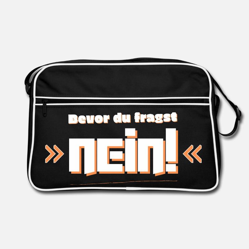 Bevor du fragst Nein! Retro Tasche