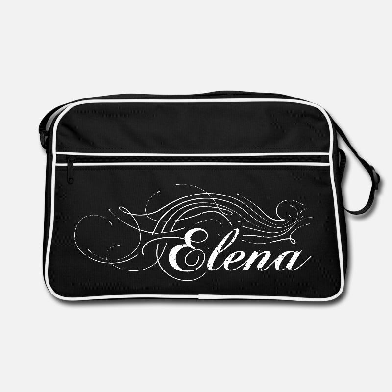Elena decorated white Retro Bag