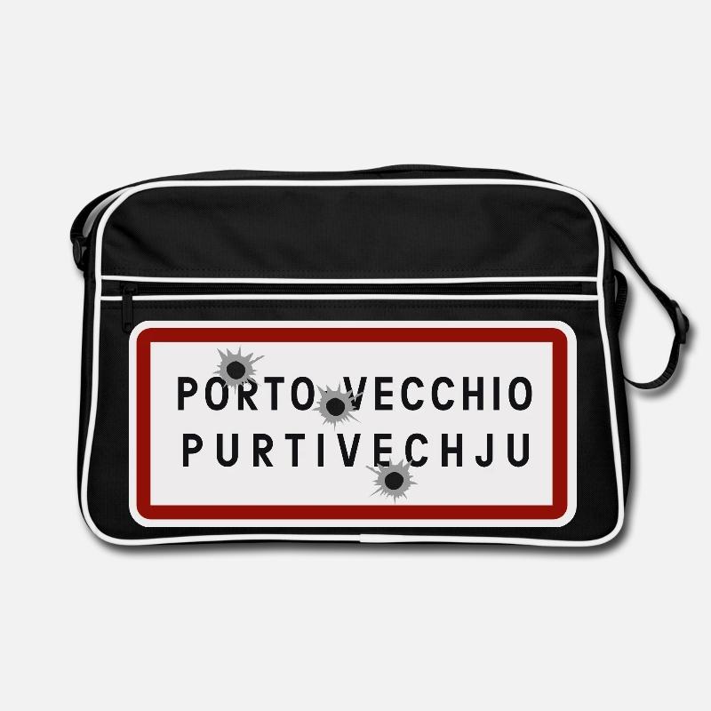 panneau d’entrée de la ville de porto vecchio Sac Retro