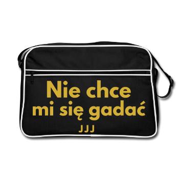 I don't want to talk - JJJ - Retro Bag - black/white - Front