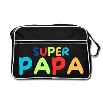 Super dad - Retro Bag - black/white - Front