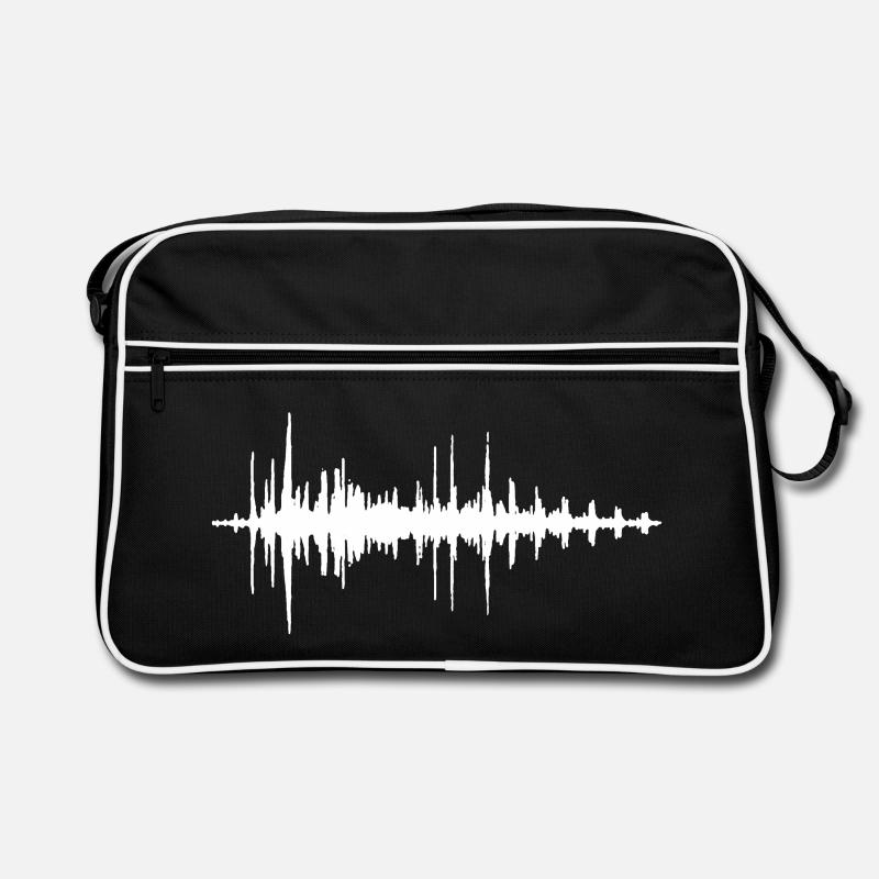 Audio Engineer Herzschlag-Hemd Retro Tasche