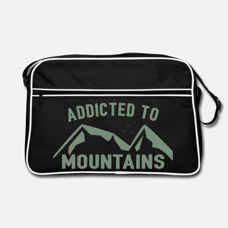 Süchtig nach Bergen Retro Tasche