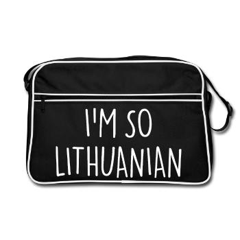 JE SUIS TELLEMENT LITUANIEN Lituanie Lituanie - Sac Retro - noir/blanc - Devant