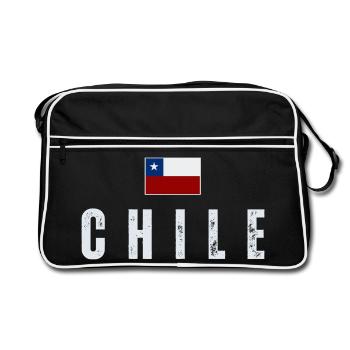 J'aime le Chili, la fierté chilienne - Sac Retro - noir/blanc - Devant