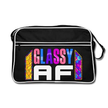 Art du vitrail Artiste du vitrail - Sac Retro - noir/blanc - Devant