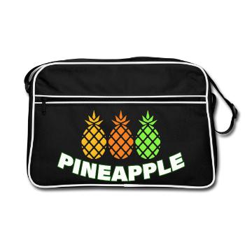 PINEAPPLE - Retro Tasche - Schwarz/Weiß - Vorne