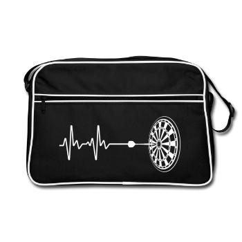 Darts Heartbeat Art Darts - Retro Bag - black/white - Front