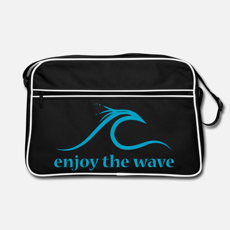 wave waves wave wave surfing icon Logo icon Retro Bag