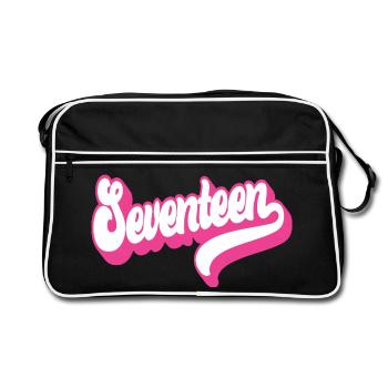 Seventeen 17th Birthday For Girls 17 Years Old - Retro Bag - black/white - Front