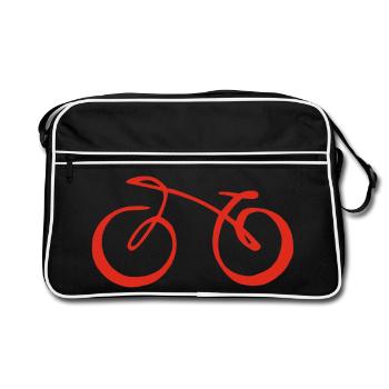 Red Minimalist Bike - Retro Bag - black/white - Front