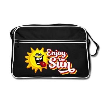 Profitez du soleil / Sensation estivale / Look rétro - Sac Retro - noir/blanc - Devant