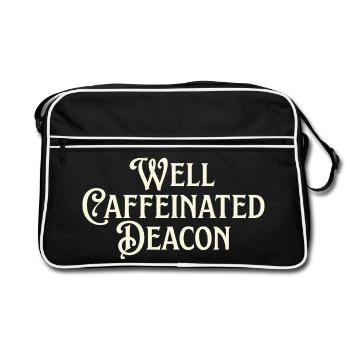 Diakon des religiösen Kaffeedienstes der Kirche - Retro Tasche - Schwarz/Weiß - Vorne