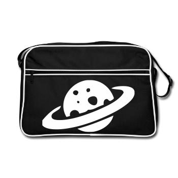 Saturn - Retro Bag - black/white - Front