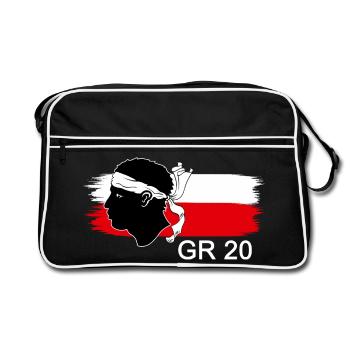 GR 20 hiking Corsica trek hiking - Retro Bag - black/white - Front