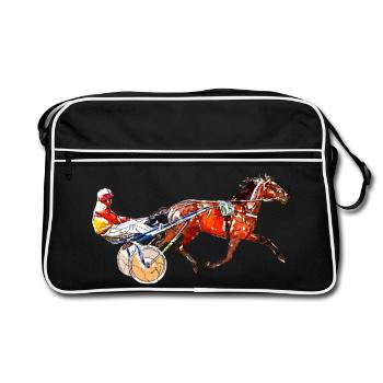 Trotting trotting race - Retro Bag - black/white - Front