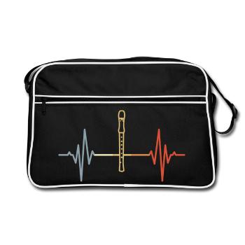 Flûte Heartbeat Retro - Sac Retro - noir/blanc - Devant