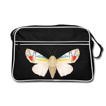 Baorisa hieroglyphica papillon rare - Sac Retro - noir/blanc - Devant