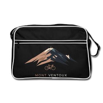Mont Ventoux Cooles Design - Retro Tasche - Schwarz/Weiß - Vorne