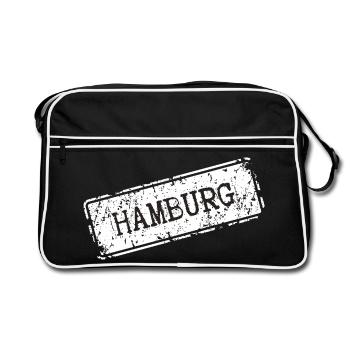 Streetstyle Hambourg Ville Imprimer - Sac Retro - noir/blanc - Devant