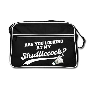 Badminton badminton joueur de badminton - Sac Retro - noir/blanc - Devant