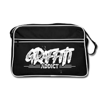 Graffiti - Retro Bag - black/white - Front