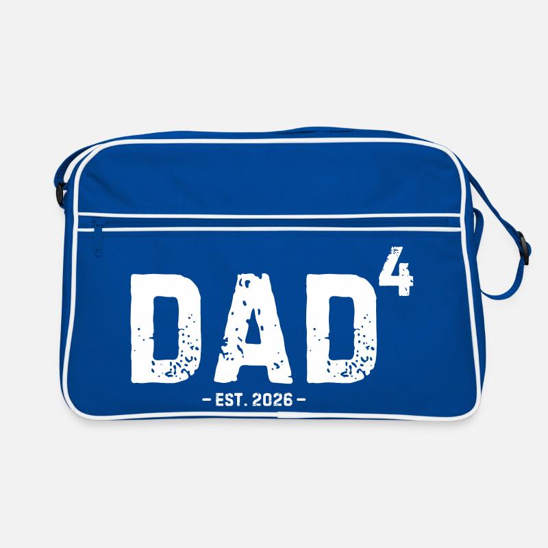 Dad4 Est 2026 Vierter Vater von vier Kindern Retro Tasche