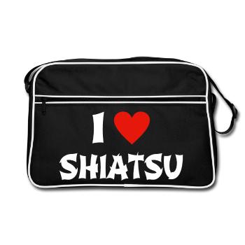 I love shiatsu massage - Retro Bag - black/white - Front