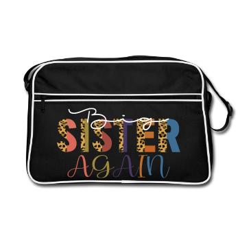 Big Sister Again for Girls Kid avec Rainbow Leopar - Sac Retro - noir/blanc - Devant