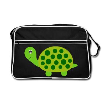 Turtle Turtles - Retro Bag - black/white - Front