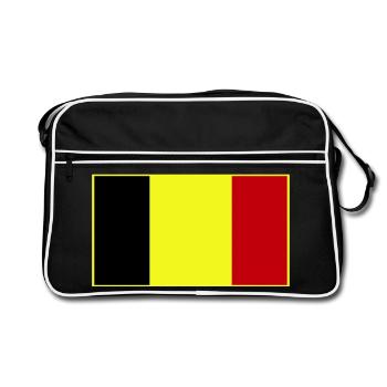 Drapeau tricolore personnalisable - Sac Retro - noir/blanc - Devant