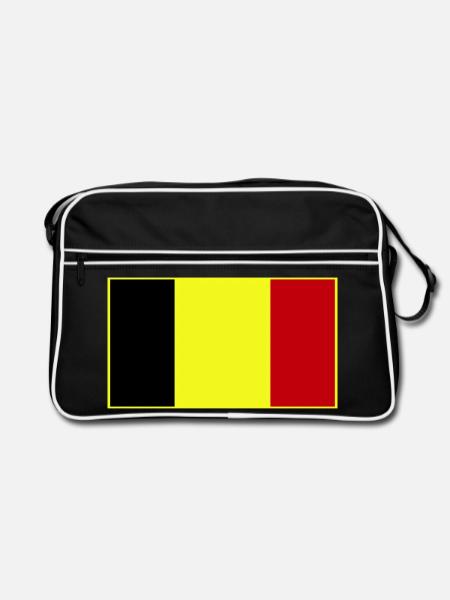 Drapeau tricolore personnalisable - Sac Retro - noir/blanc - Devant