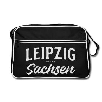Logo rétro de Leipzig Saxe, créé en 1915 - Sac Retro - noir/blanc - Devant