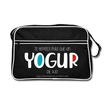 Garlic yogurt (dark) - Retro Bag - black/white - Front