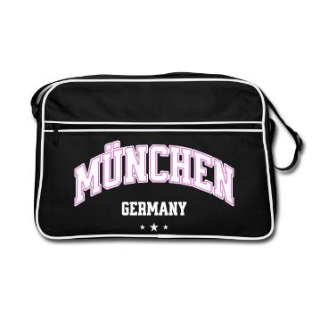 Munich Neon Bow Flair - Retro Bag - black/white - Front