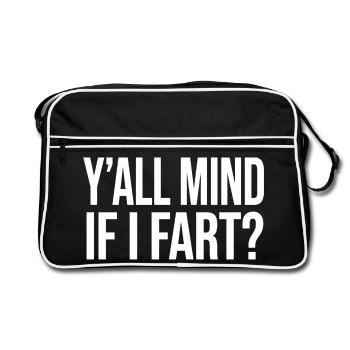 Ça vous dérange si je pète drôle - Sac Retro - noir/blanc - Devant