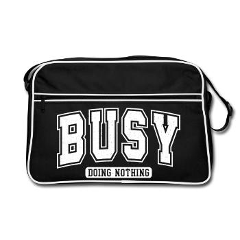 Busy Doing Nothing – Police Retro Block - Sac Retro - noir/blanc - Devant