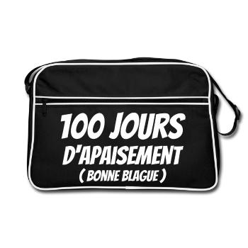 politique, homme politique, Macron - Sac Retro - noir/blanc - Devant