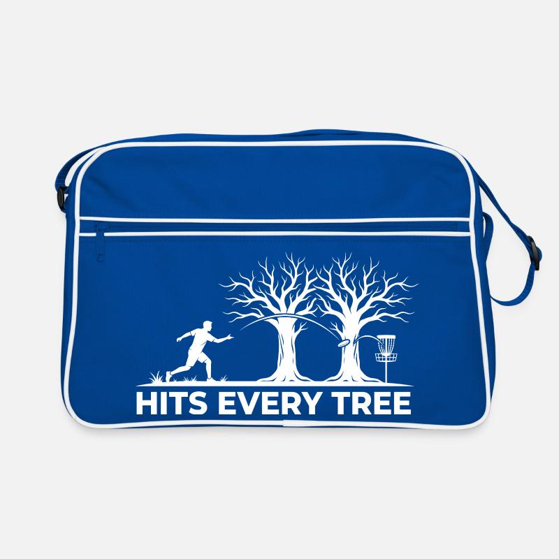 Hits Every Tree – Funny Disc Golf Design Retro Bag
