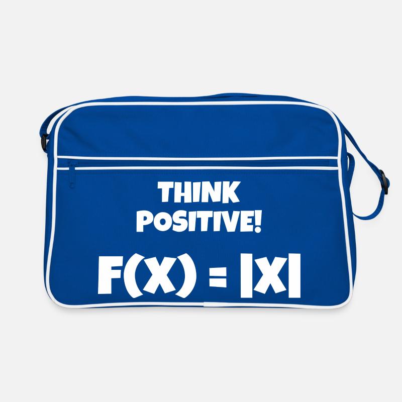 Denk positiv! Think positive! Retro Tasche