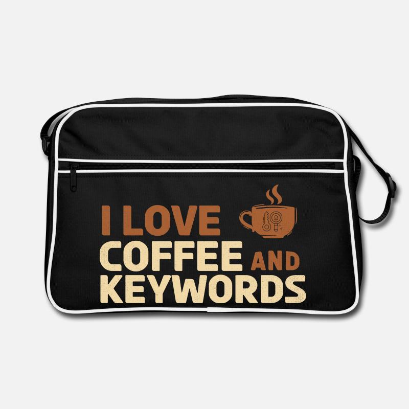J’adore le café et les mots-clés Sac Retro